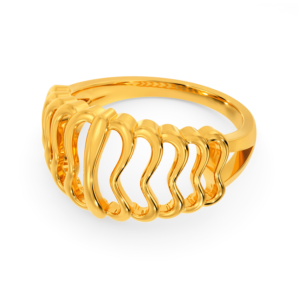 Bubble Burst Gold Rings alternate view 2