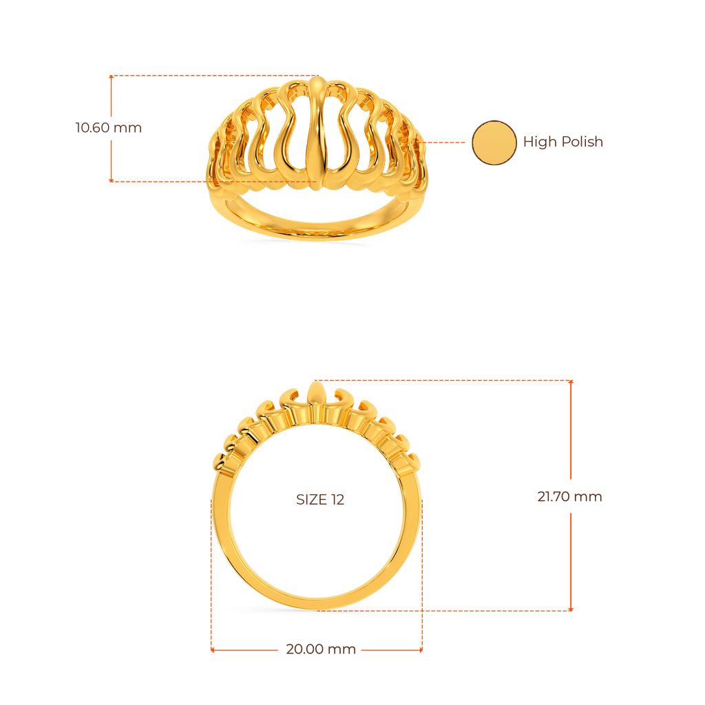 Bubble Burst Gold Rings image