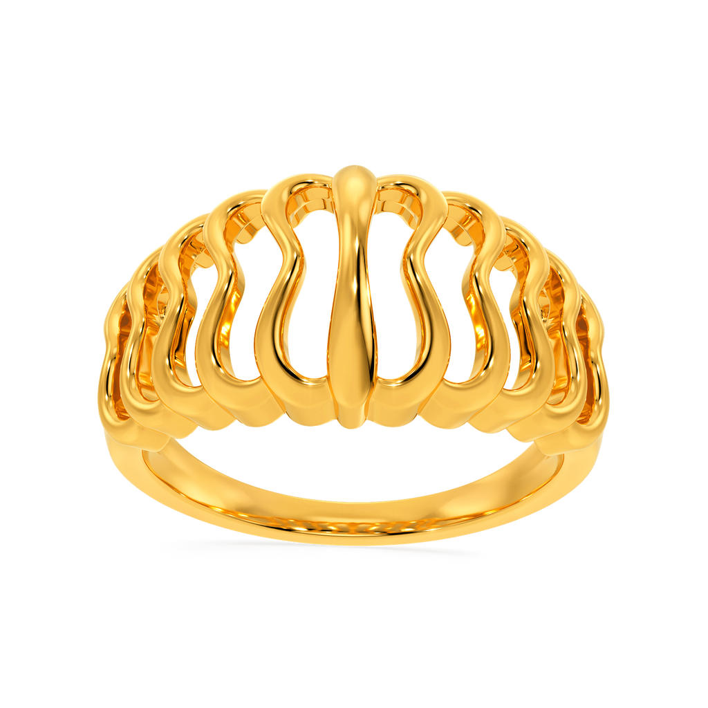 Bubble Burst Gold Rings alternate view 3