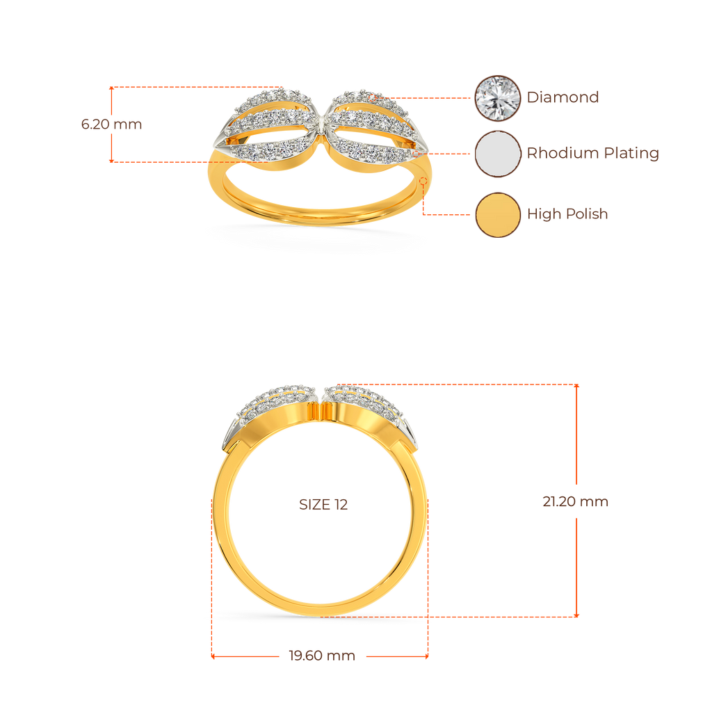 Opulent Ruffle Diamond Rings image