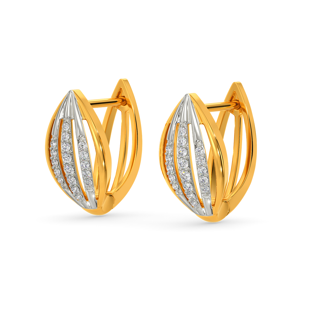 Opulent Ruffle Diamond Earrings