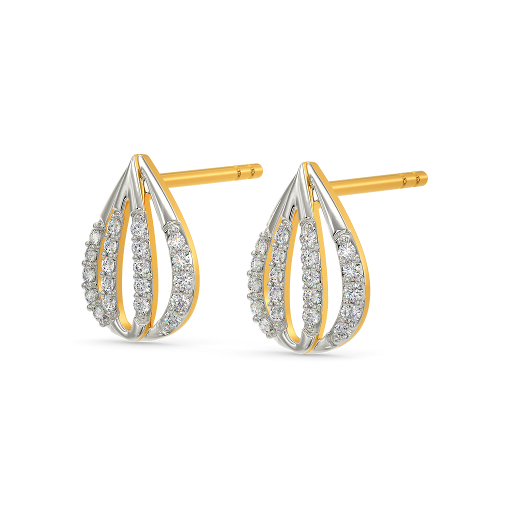 Opulent Ruffle Diamond Earrings