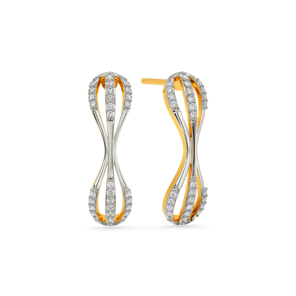 Lavish Swril Diamond Earrings