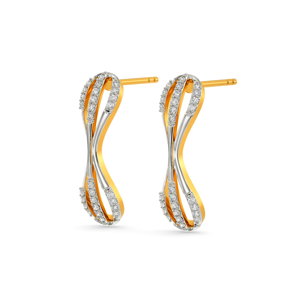 Lavish Swril Diamond Earrings