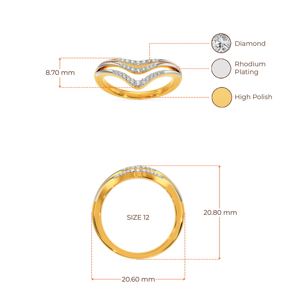 Bold Flounce Diamond Rings image