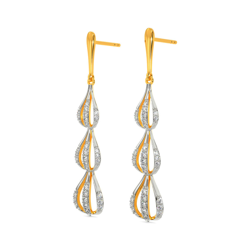 Flouncy Bliss Diamond Earrings