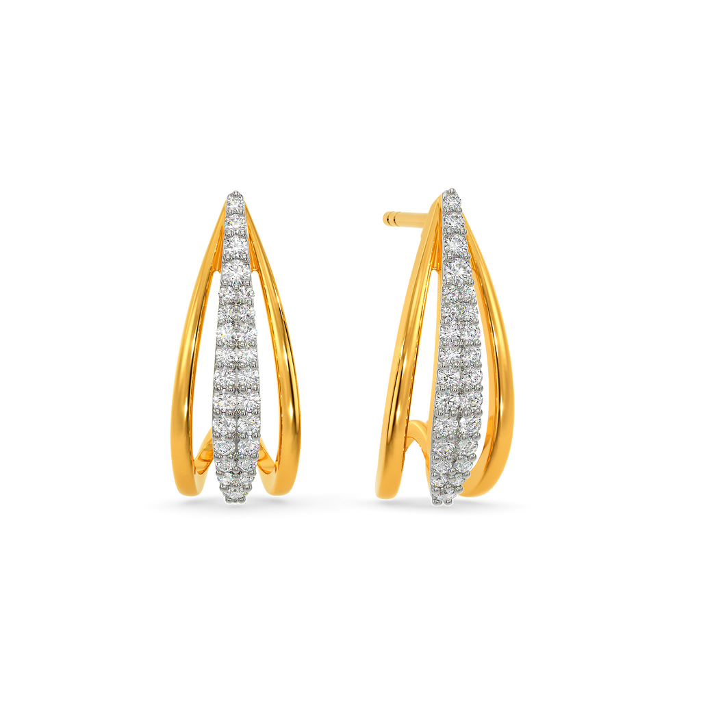 Puffy Trail Diamond Earrings