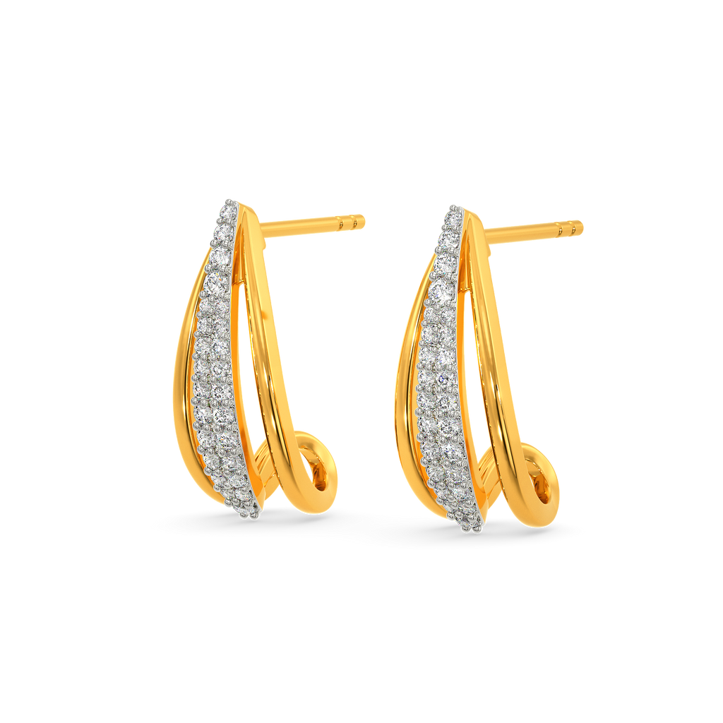 Puffy Trail Diamond Earrings