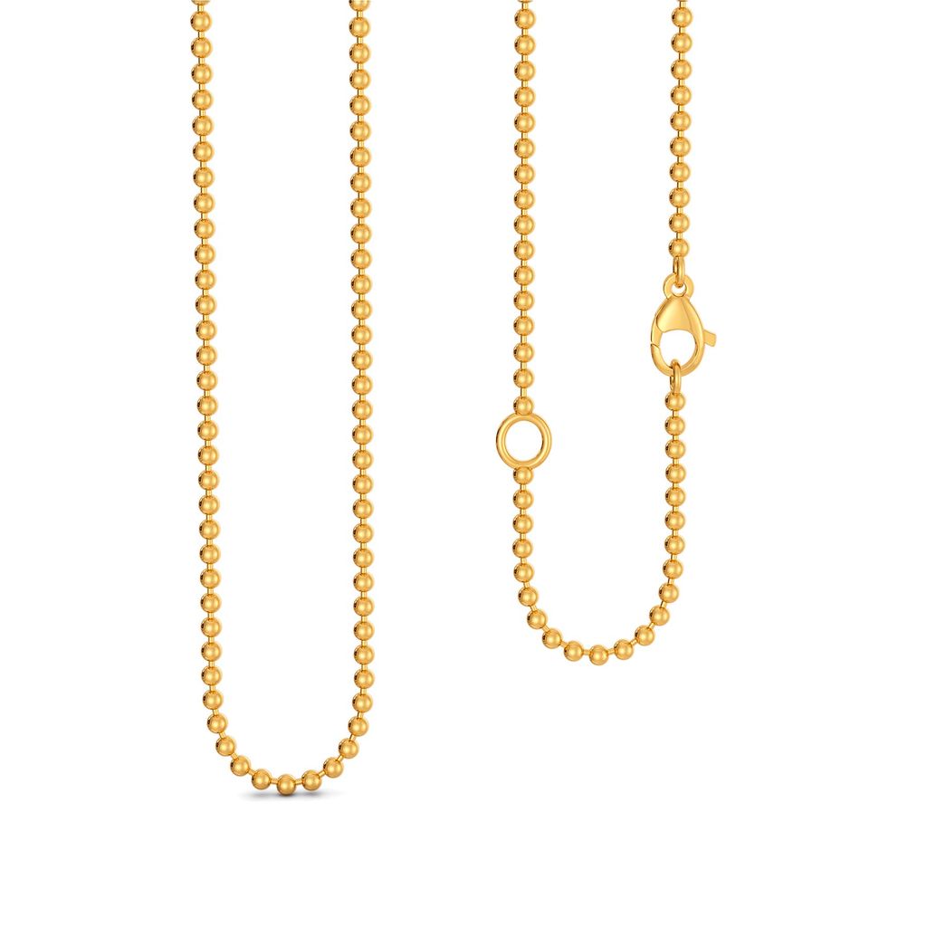 18kt Yellow Gold Ball Chain Gold Chains