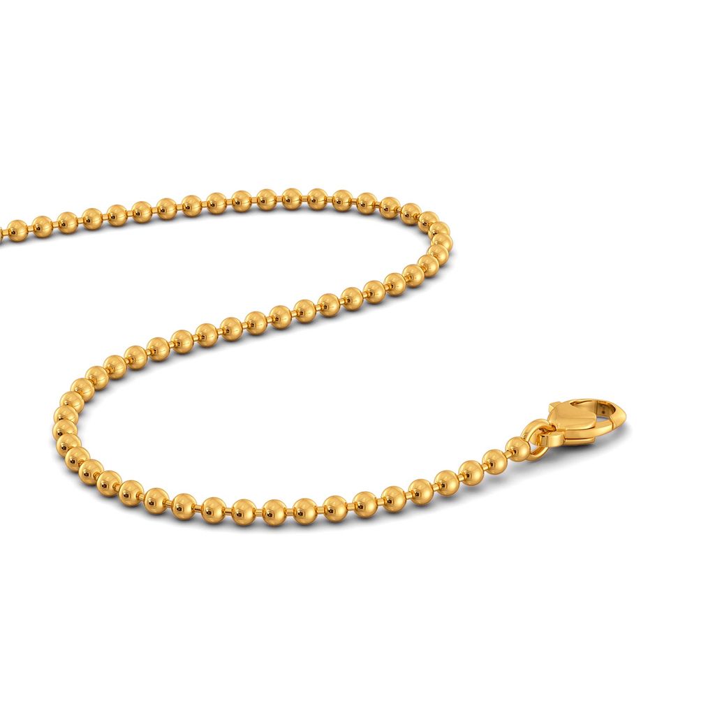 18kt Yellow Gold Ball Chain Gold Chains