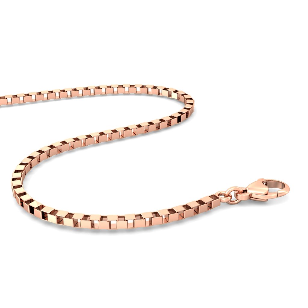 18kt Rose Gold Box Chain Gold Chains