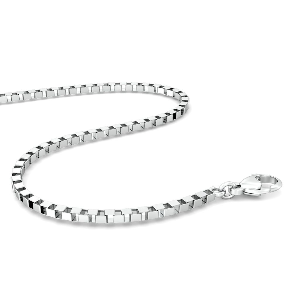 18kt White Gold Box Chain Gold Chains