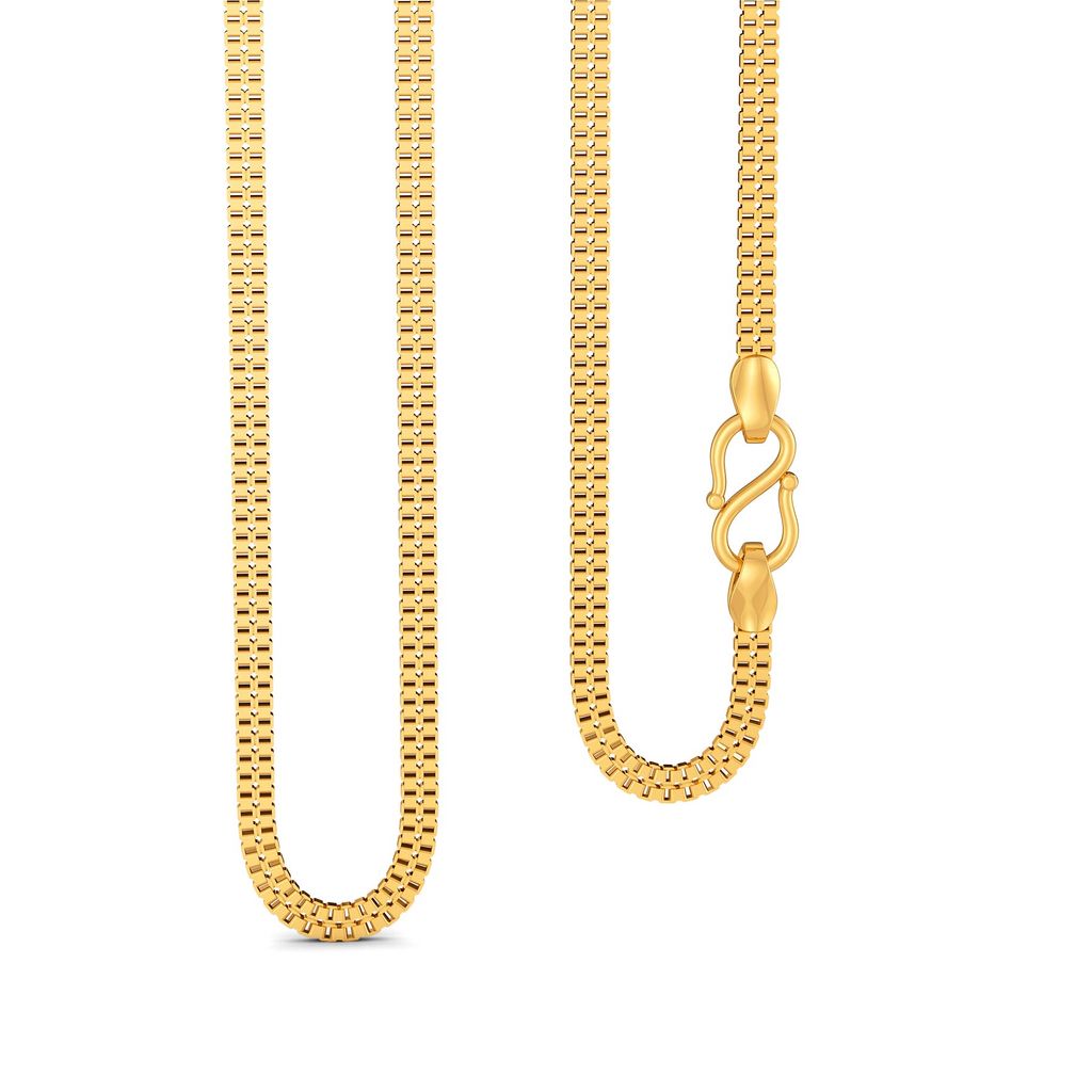 22kt Flat Double Box chain Gold Chains