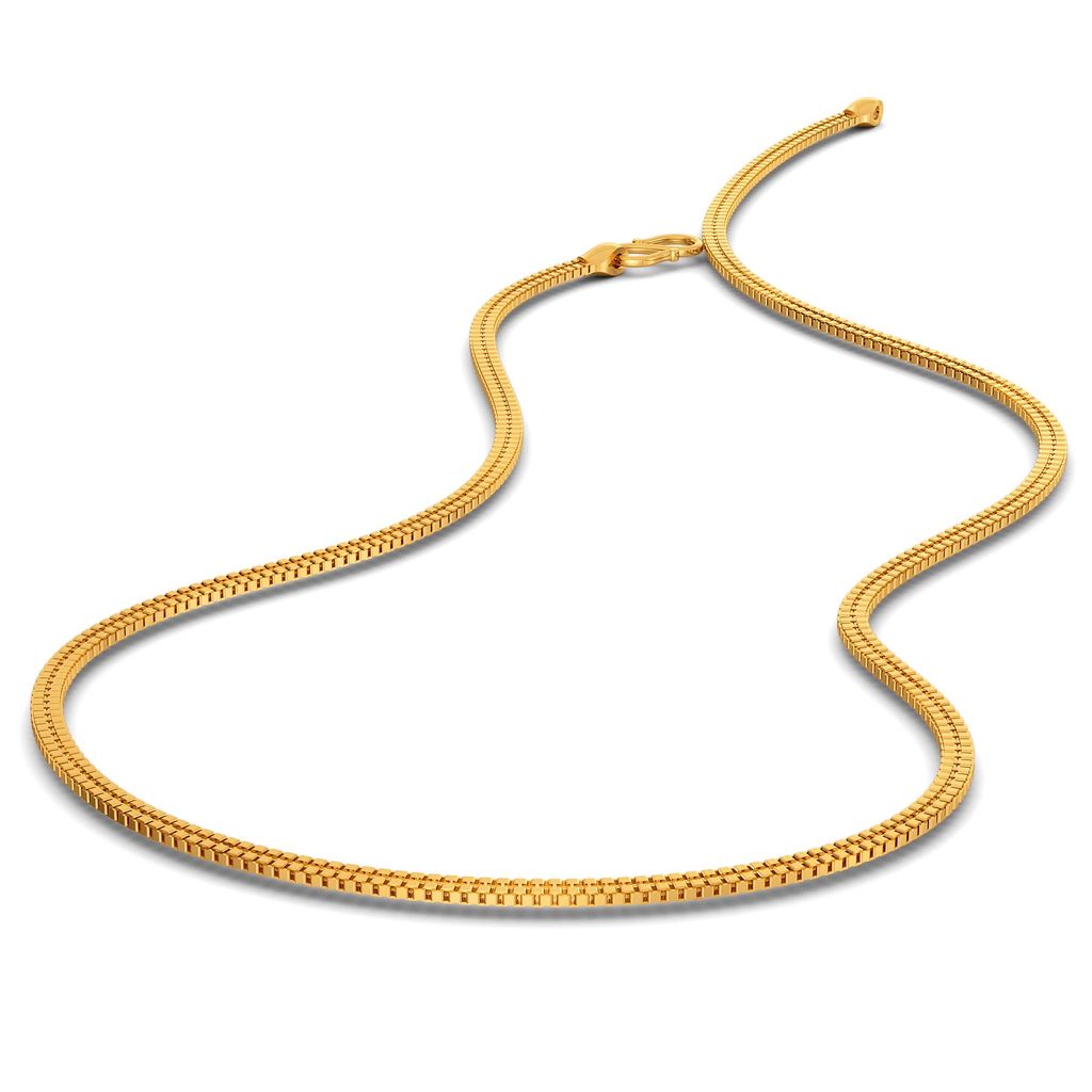 22kt Flat Double Box chain Gold Chains