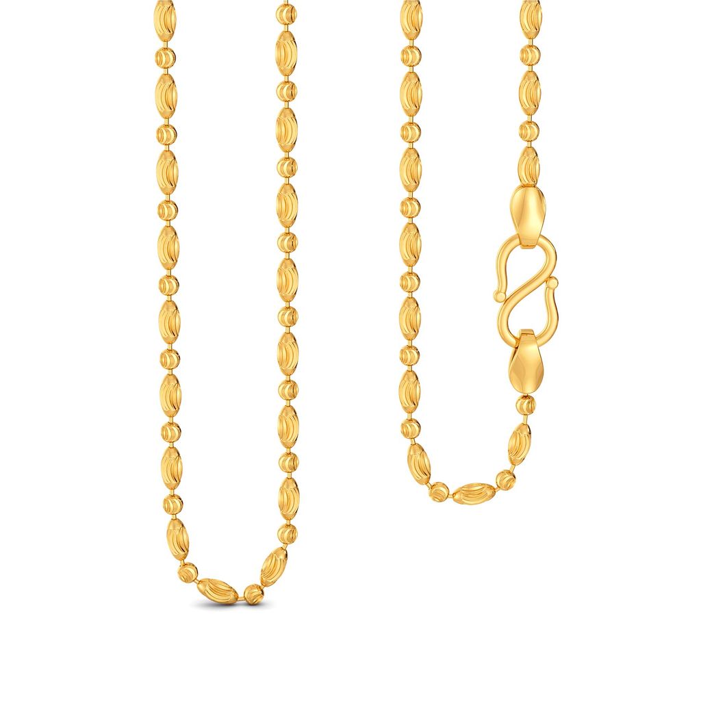 22kt Beaded Chain Gold Chains