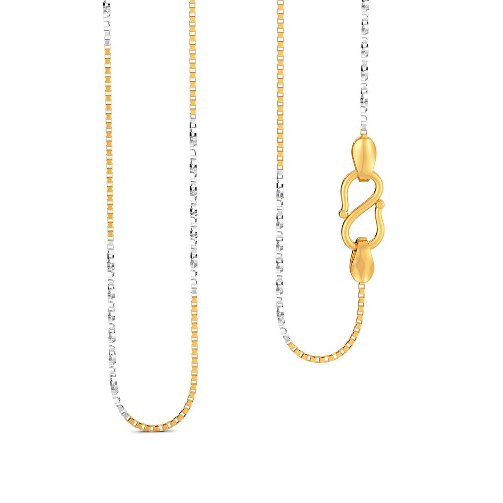 22kt Venetian Twist Rodium Chain Gold Chains