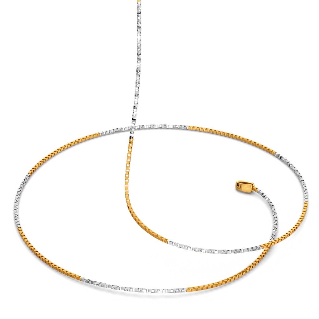22kt Venetian Twist Rodium Chain Gold Chains
