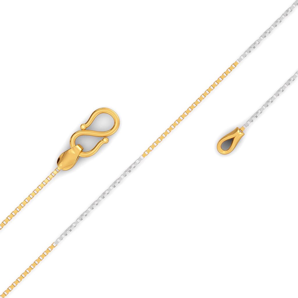 22kt Venetian Twist Rodium Chain Gold Chains