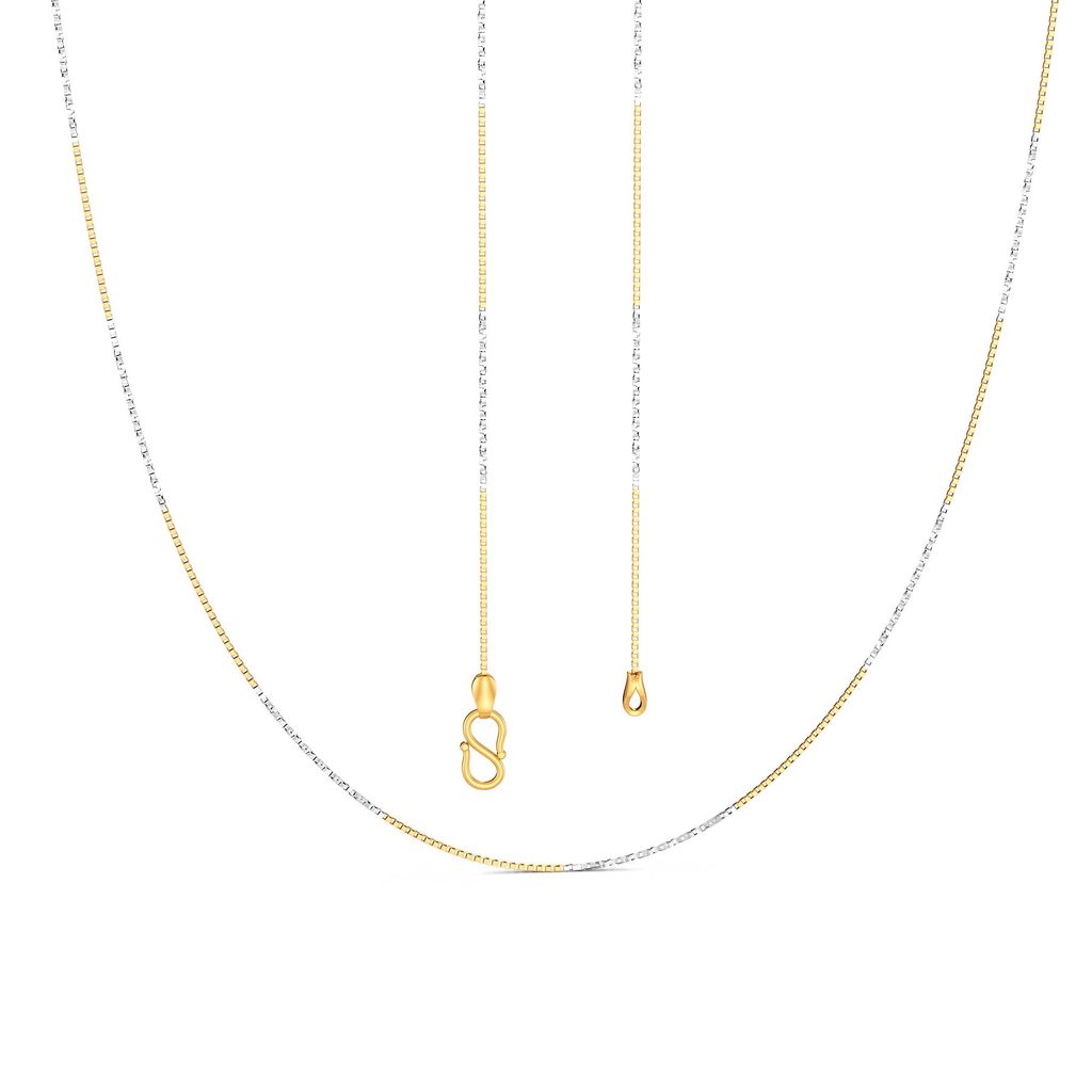 22kt Venetian Twist Rodium Chain Gold Chains