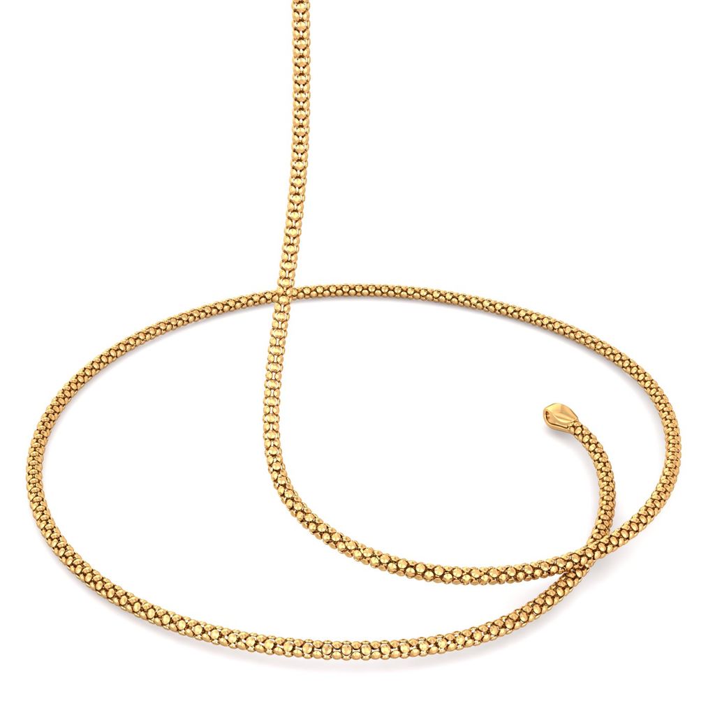 22kt Popcorn chain Gold Chains