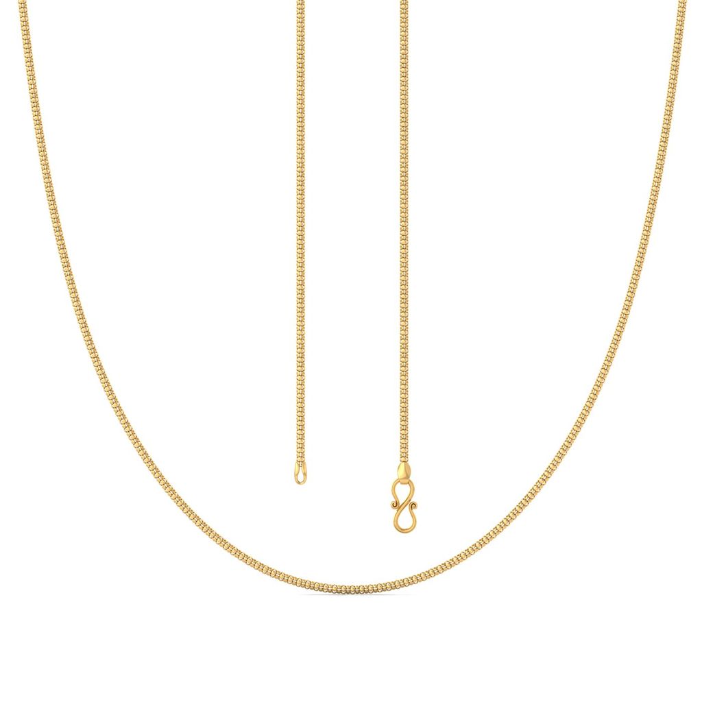 22kt Popcorn chain Gold Chains