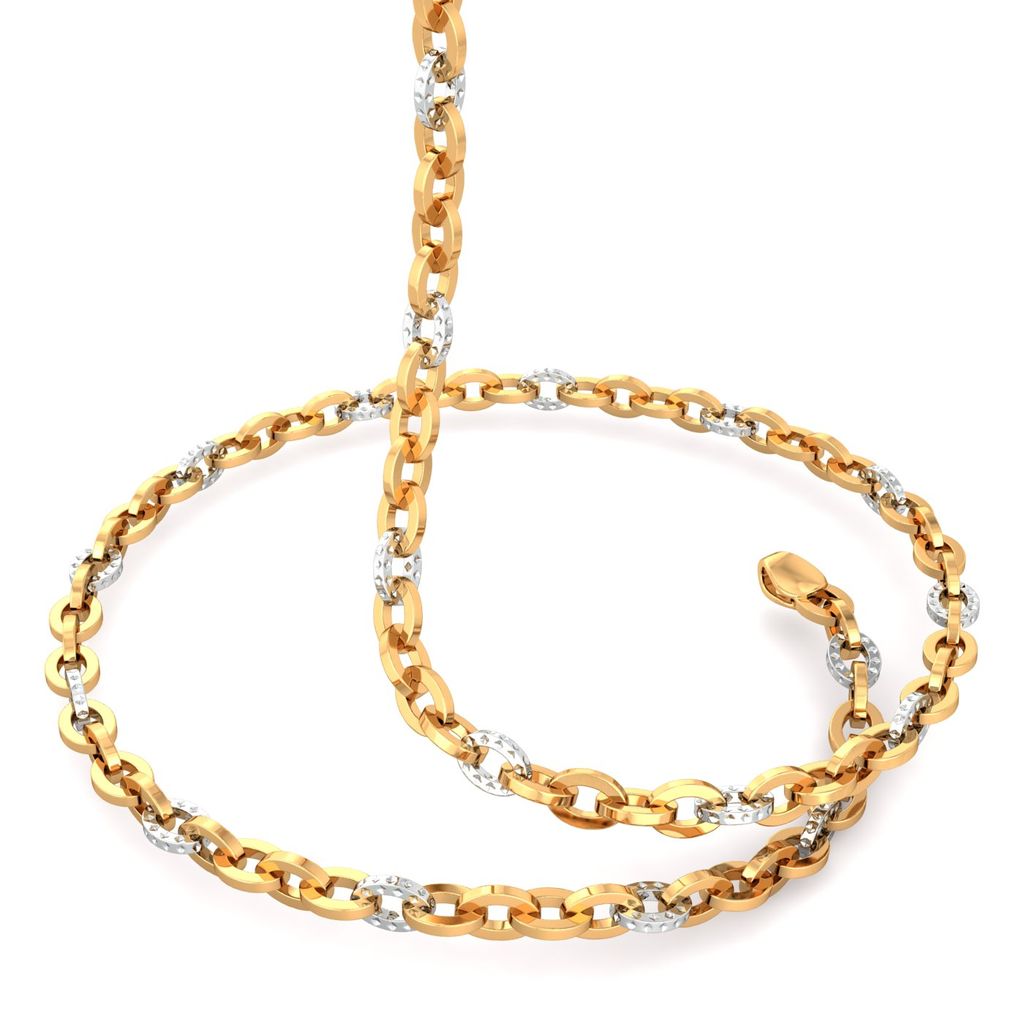 22k Two tone Mega sized cable link Gold Chains