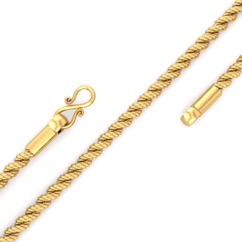 22kt Twisted Rope Chain Gold Chains