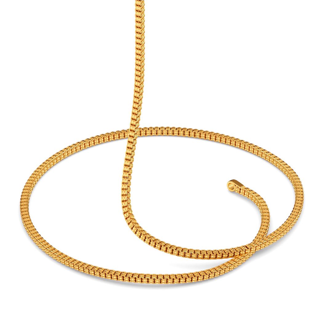 22kt Cylindrical Linked Chain Gold Chains