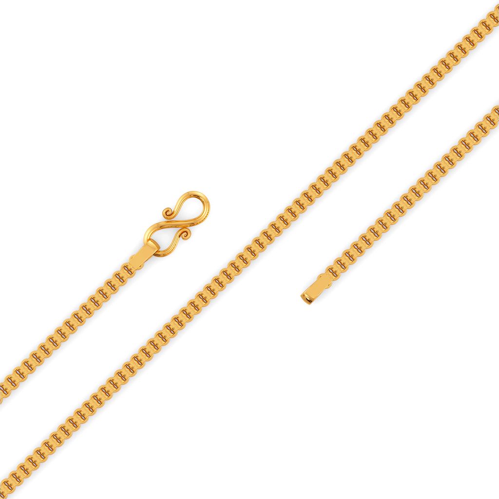 22kt Cylindrical Linked Chain Gold Chains