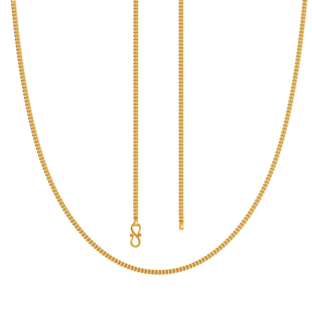 22kt Cylindrical Linked Chain Gold Chains