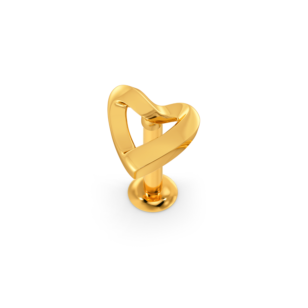 Hither Heart Gold Nose Pins