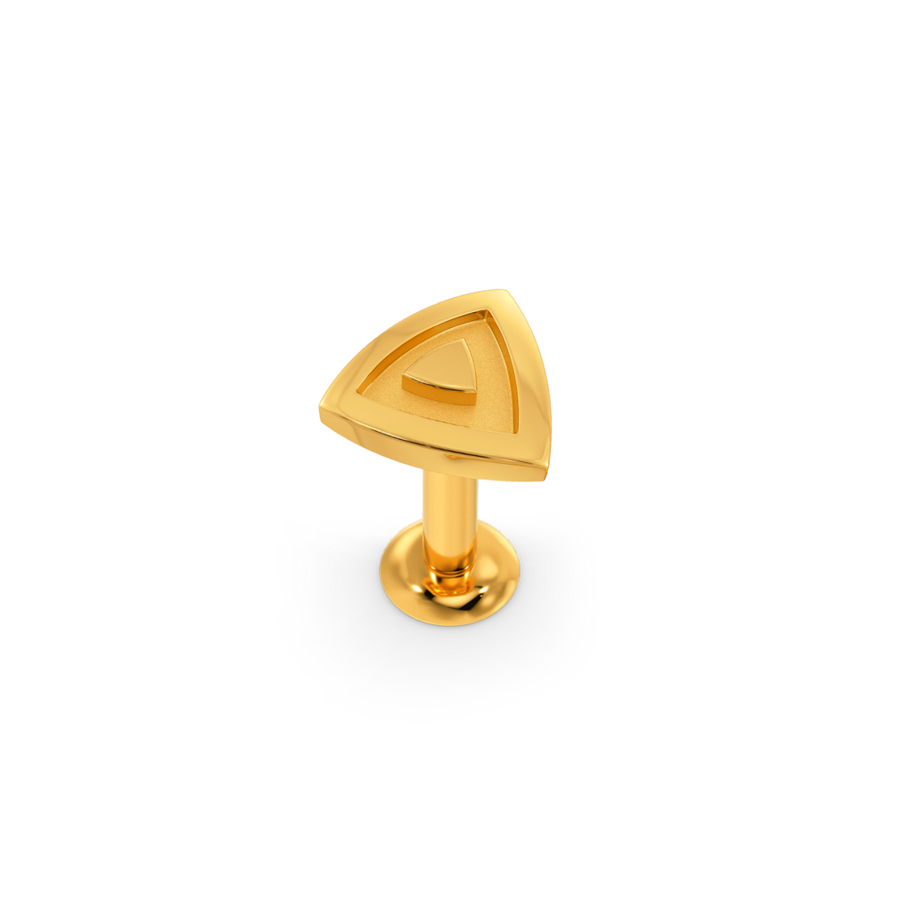 Tri Toned Gold Nose Pins