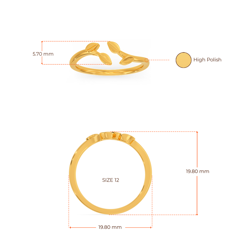 Leaves Wonder Gold Rings image