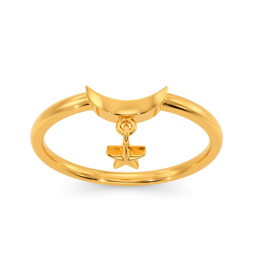 Twinkly Crescends Gold Rings alternate view 3