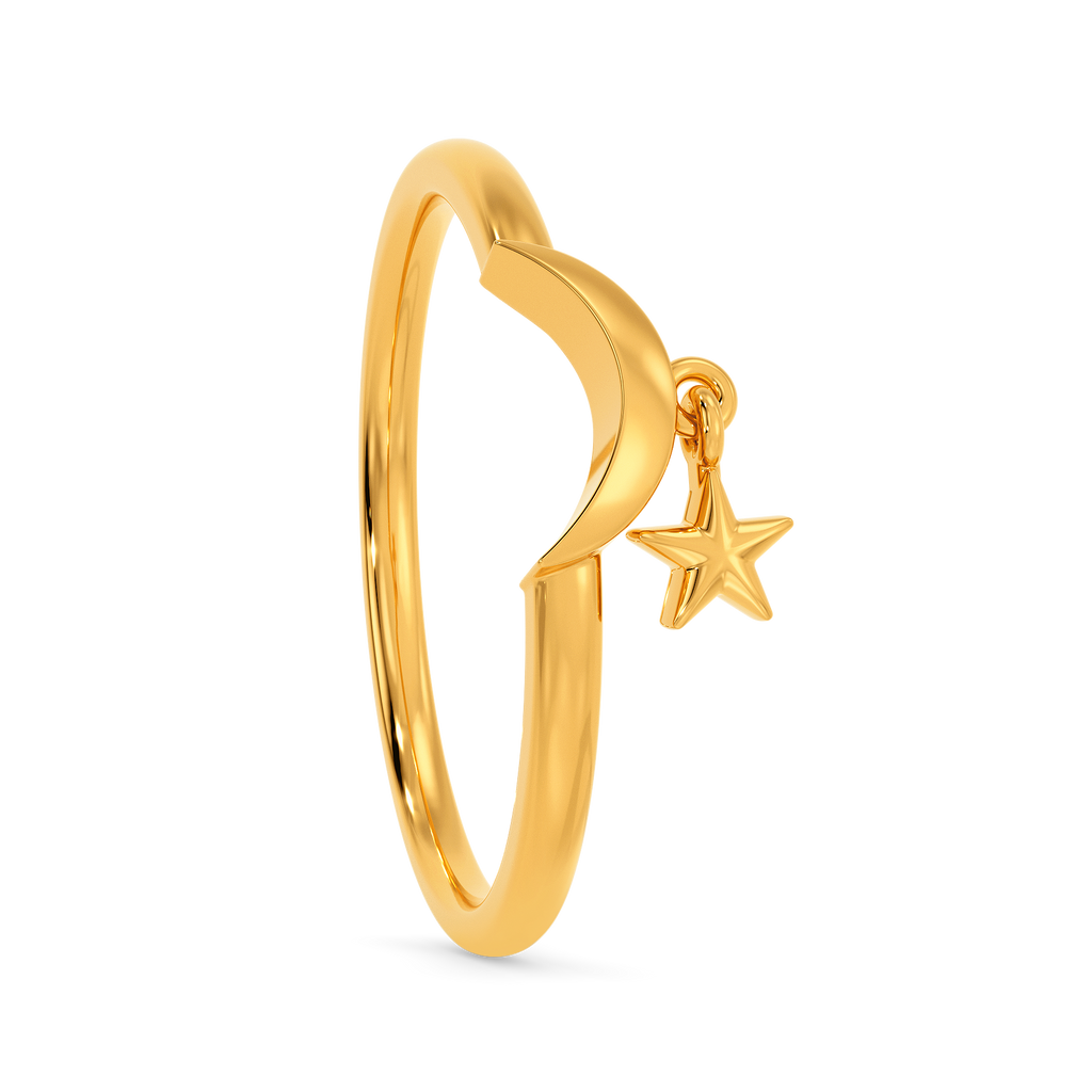 Twinkly Crescends Gold Rings image