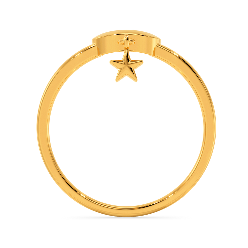 Twinkly Crescends Gold Rings image
