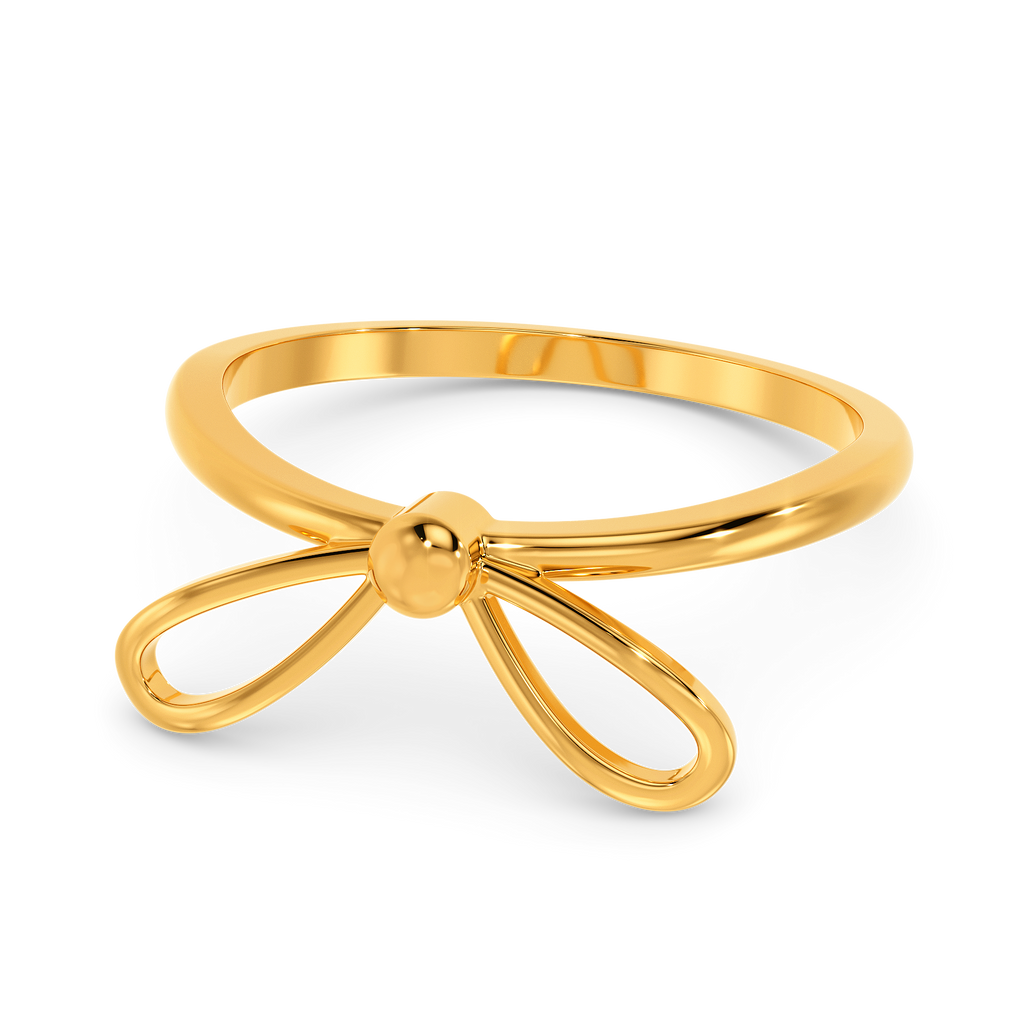 Dot a Bow Gold Rings alternate view 2