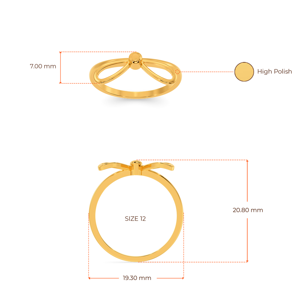 Dot a Bow Gold Rings image