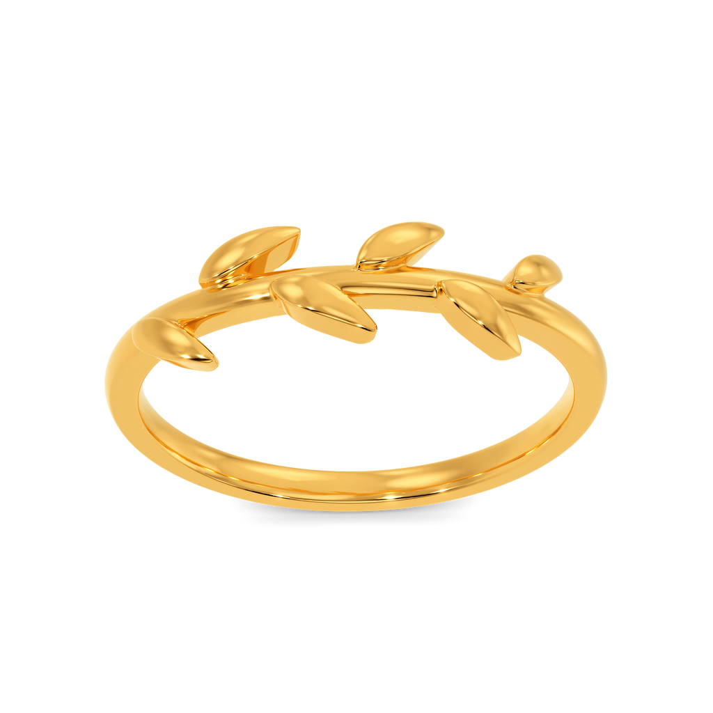 Leaf Bling Gold Rings alternate view 3