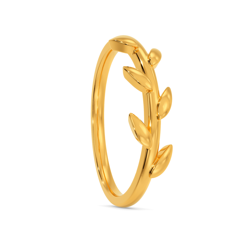 Leaf Bling Gold Rings image