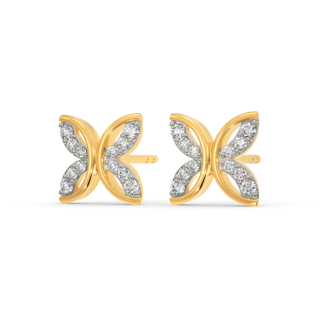 Leaves Of Rhom Diamond Earrings