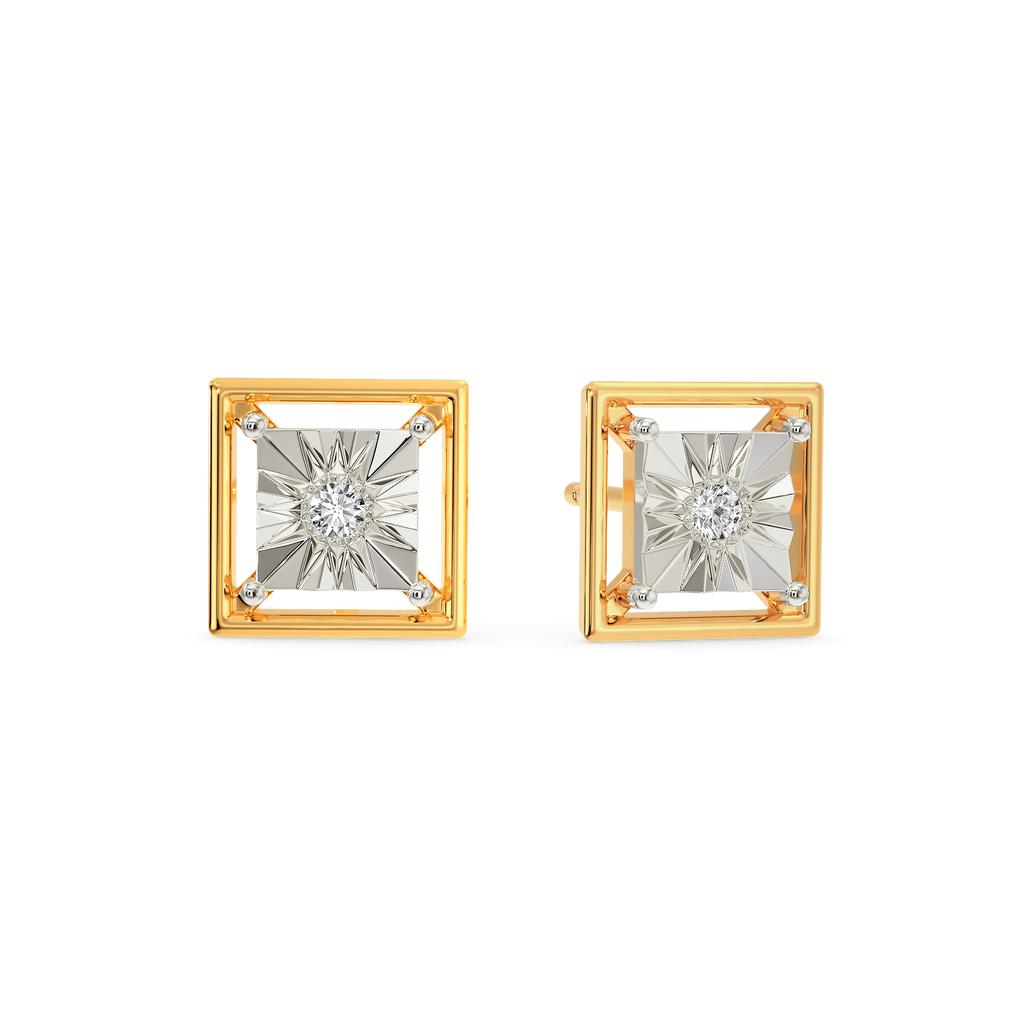 Squared Glory Diamond Earrings