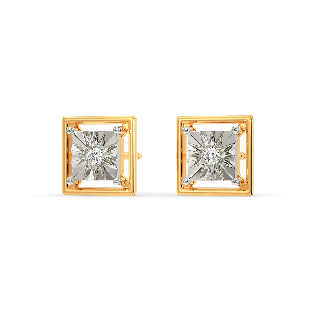Squared Glory Diamond Earrings