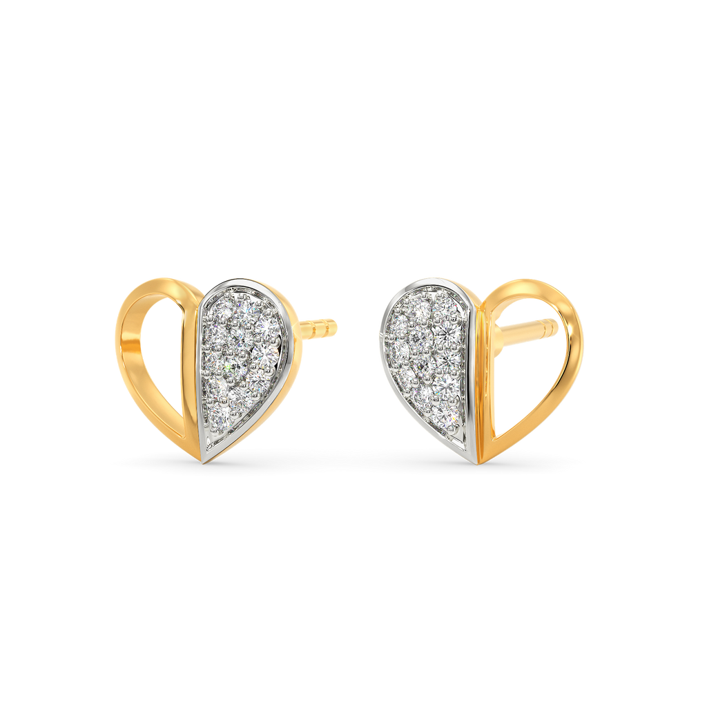 Dazzled Half Diamond Earrings