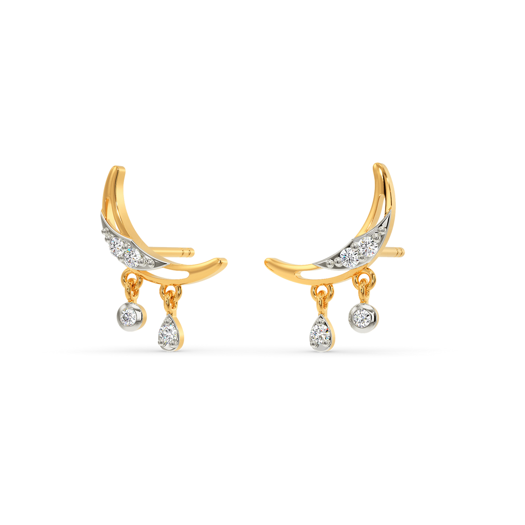 Moon Drop Diamond Earrings