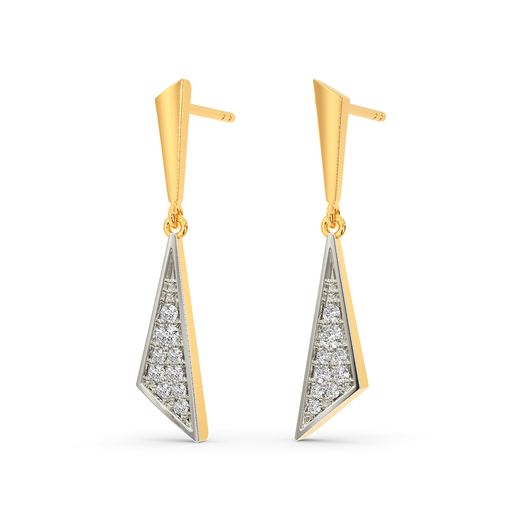 Glitter Sharp Diamond Earrings