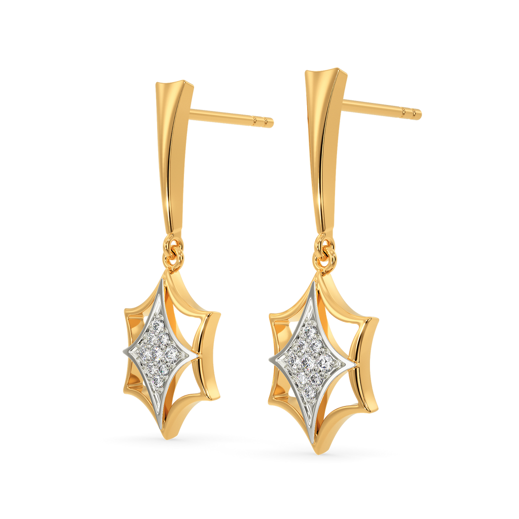 Hexa Curves Diamond Earrings
