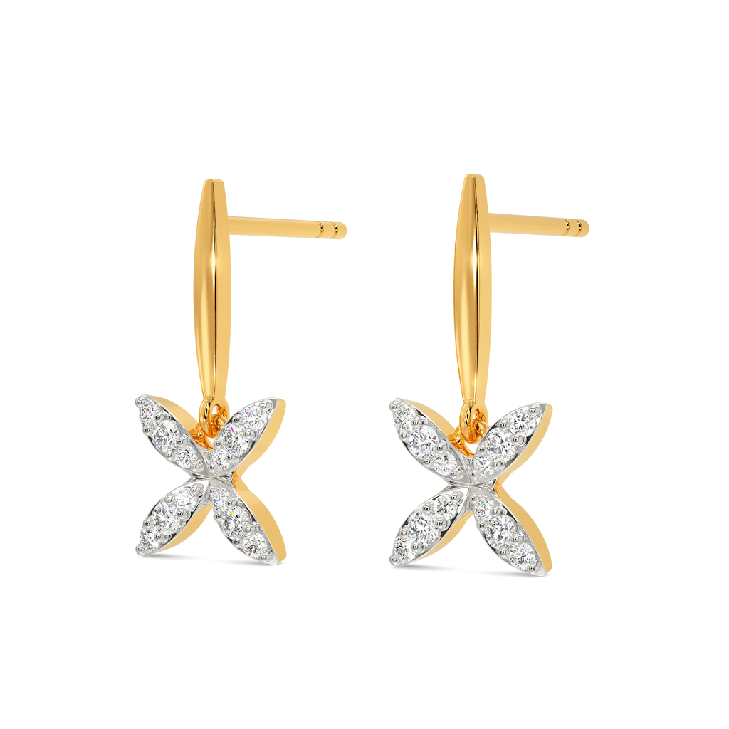 Flora Dangle Diamond Earrings