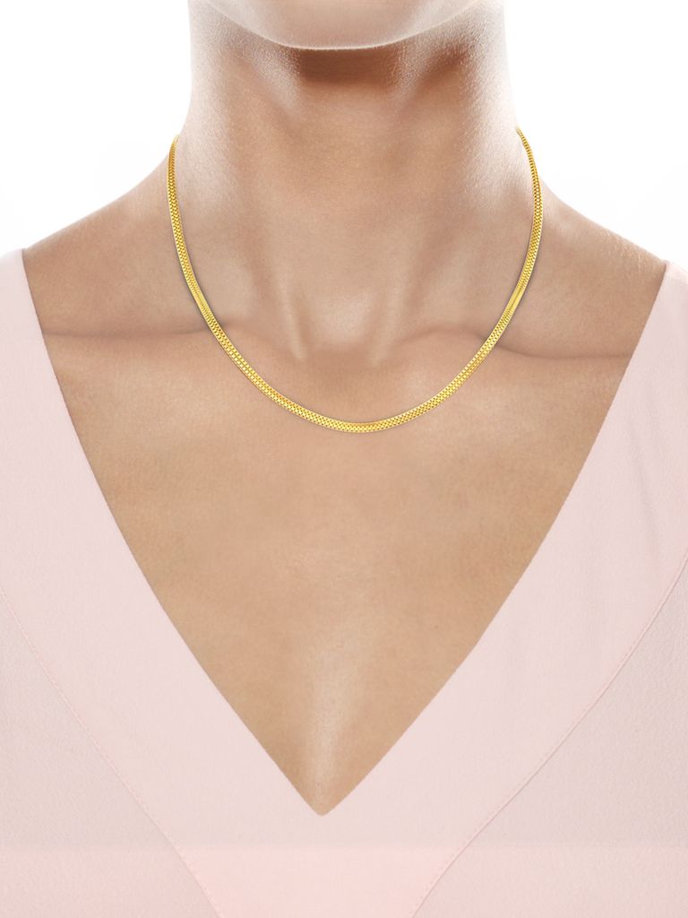 22kt Flat Double Box chain Gold Chains