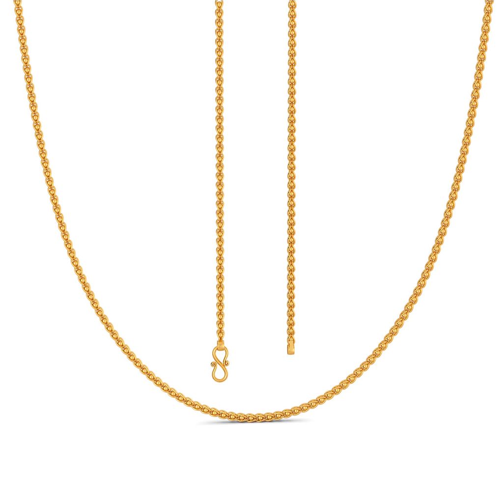 22kt Caged Bead Link Chain Gold Chains